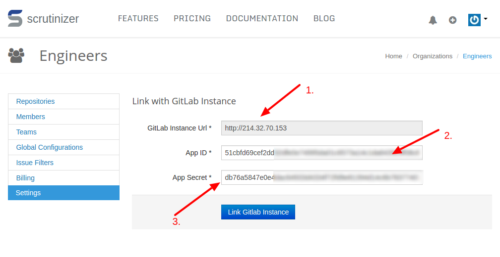 Scrutinizer Gitlab Instance Setup