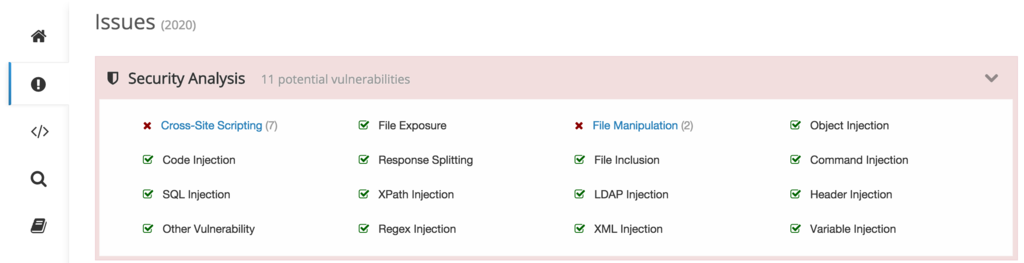 PHP Security Analysis Results